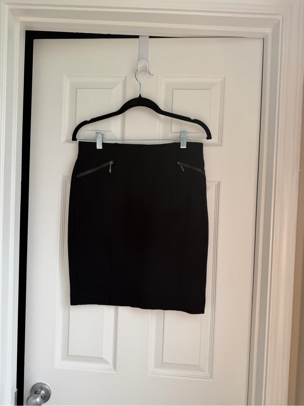 Alfani Black Zip-Trim Pencil Skirt